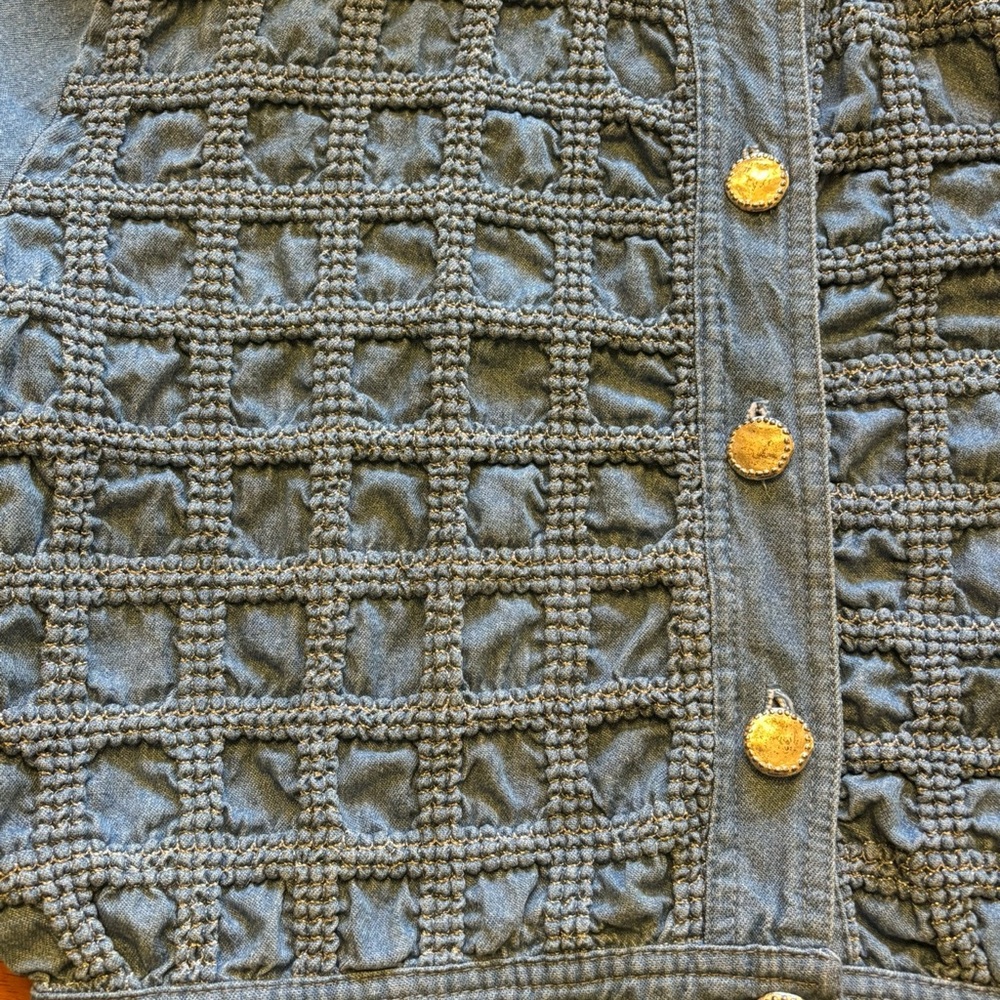 Vintage d.Frank Cropped Denim Jacket size 8 - Picture 7 of 13